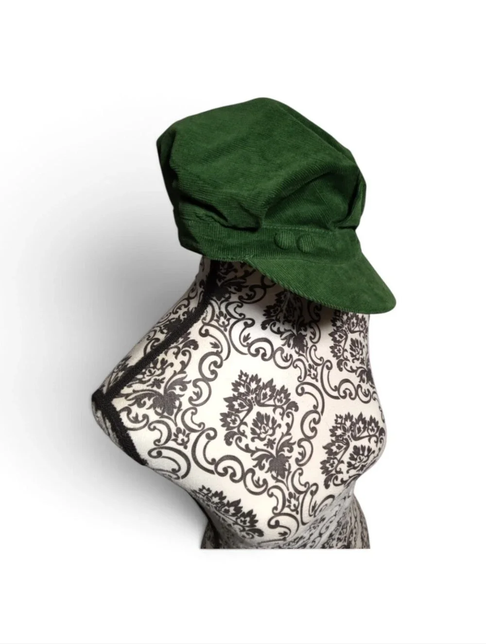 Unbranded Forest Green Newsboy Baker Boy Schoolboy Cadet Button Cap Hat
